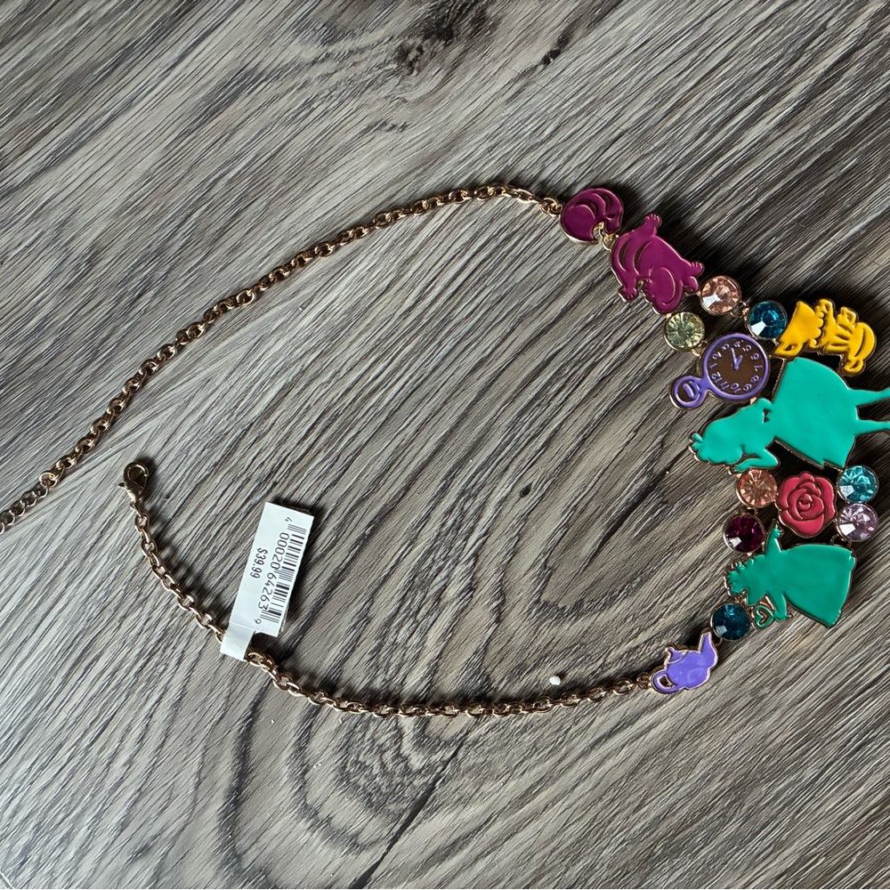 Disney Alice in Wonderland Statement Necklace Gold